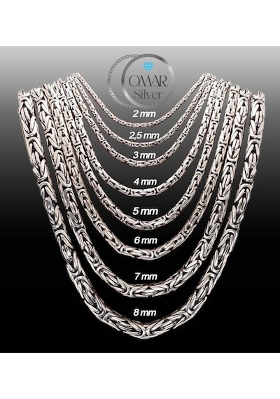 Omar Silver Zincir 925 Ayar 3 Mm Gümüş Erkek Oval Kral Kolye Omar Silver Zincir 925 Ayar 3 Mm Gümüş Erkek Oval Kral Kolye