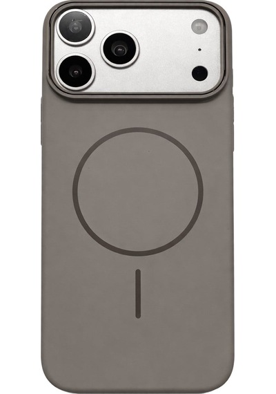 Apple Uyumlu iPhone 17 Pro  Kamera Çıkıntılı Magsafe Wireless Şarj Özellikli Sert Sararmaz Silikon Kılıf Gri