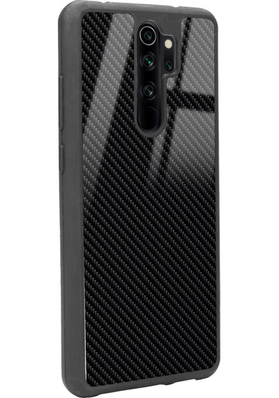 Xiaomi Redmi Note 8 Pro Carbon Tasarımlı Glossy Telefon Kılıfı Siyah