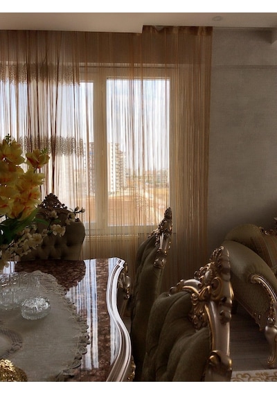 Ip Model Gold Renk Ip Perde 300x280 Cm - 2 Mm Şerit Ip Model Gold Renk Ip Perde 300x280 Cm - 2 Mm Şerit