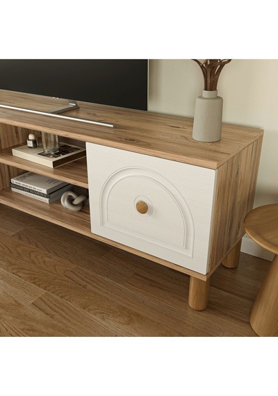 Bohem Tv Ünitesi 150 Cm 2 Kapaklı Mdf Kapaklı Tv Ünitesi Altın