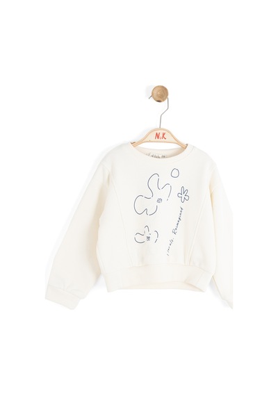 Xo Kids Kız Çocuk Sweatşirt 9 Ay - 4 Yaş39601 Krem - Lacivert