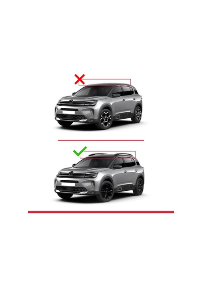 Citroen C5 Aircross 2018 Ve Sonrası İle Uyumlu Basic Model Ara Atkı Tavan Barı Gri 3 Adet