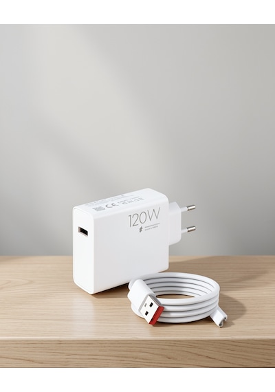 120 Watt Hızlı Şarj Adaptörü Seti Turbo Şarj Aleti Beyaz 0 89969722
