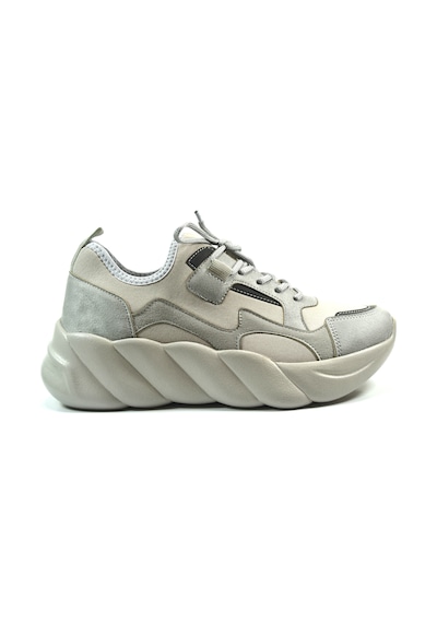 Beety 21by122.x33 Gri Streç Yüksek Taban Kadın Sneaker Ayakkabı Gri