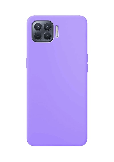 Oppo Reno 4 Lite Kılıf Kamera Korumalı Silikon Rubber Arka Kapak Lila