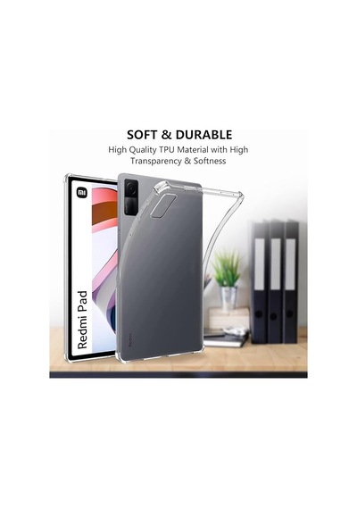Xiaomi Redmi Pad 10.6" Uyumlu Arka Şeffaf Kılıf, Ultra İnce Silikon Ve Darbeye Dayanıklıdır