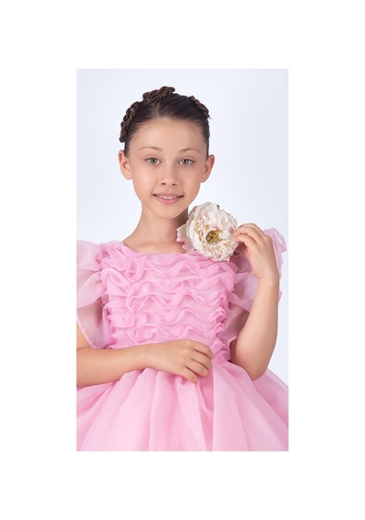Mnk Baby & Kids Maronia Kız Çocuk Prenses Model Abiye Elbise - Pembe M00746