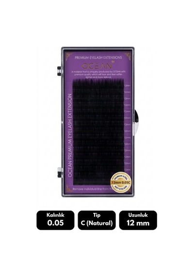 Ocean 0.05c Natural Kıvrım 12 Mm Soft Eyelash Doğal İpek Kirpik 16'lı