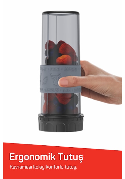 Arzum AR1191 Shake'N Take Lite Kişisel Blender 550W, 550 ml Taşınabilir Şişe, Buz Kırma Özellikli, Siyah