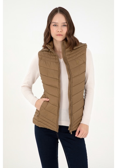 U.s. Polo Assn. Kadın Haki Yelek Dokuma 50289555-vr027 Haki