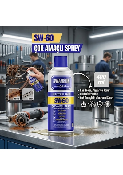 Zvnm Çok Amaçlı Profesyonel Sprey - 400 Ml - Pas Sökücü - Yağlayıcı - Koruyucu Zcv12