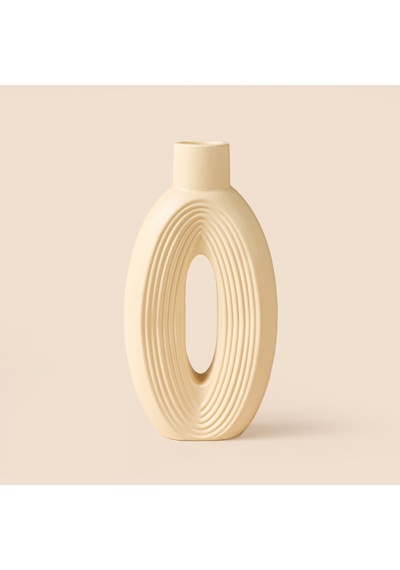 Deco Çizgili İskandinav Dekor - Bej - 27 Cm