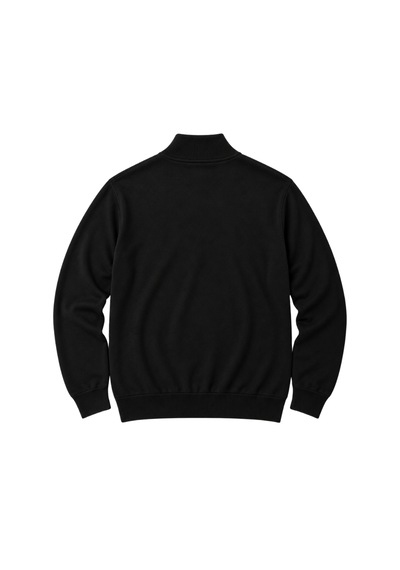 Battalmoda Erkek Büyük Beden Antrasit Fermuarlı Dik Yaka Pamuklu Kazak 3xl-4xl-5xl-6xl