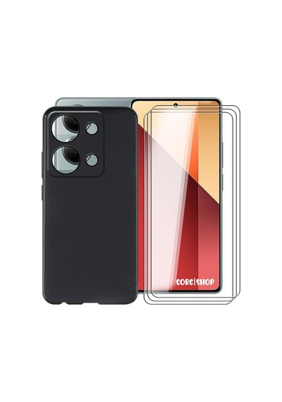 Xiaomi Redmi Note 13 Pro 4g Uyumlu Silikon Kılıf Kapak Nano Ekran Koruyucu Seti 5g Modele Uymaz