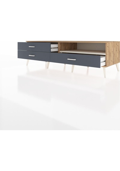 Kronos Tv Ünitesi Tek Raflı 3 Çekmeceli 176x59x51 Çam-aytaşı/antrasit Aytası/antrasıt Kronos Tv Ünitesi Tek Raflı 3 Çekmeceli 176x59x51 Çam-aytaşı/antrasit Aytası/antrasıt