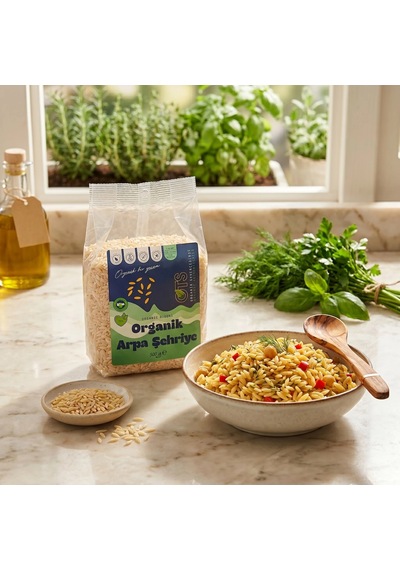 Ots Organik Arpa Şehriye 500 gr (Organik Sertifikalı, Pestisit Analizli)