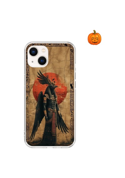 Apple Uyumlu iPhone 13 Mini Şeffaf Kılıf Antik Mısır 7 Tasarımlı