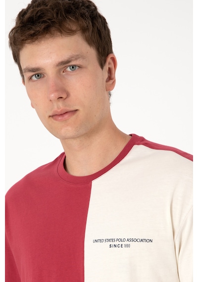 U.S. Polo Assn. Erkek Comfort Fit Bisiklet Yaka Vişne Tişört 50306903-VR223