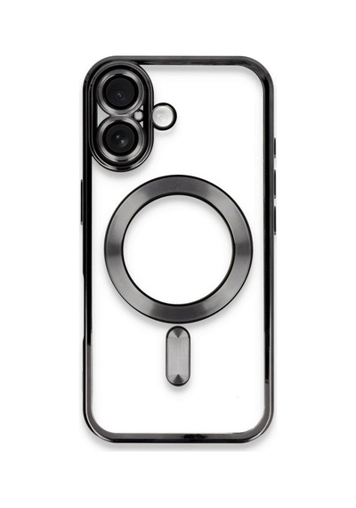 Newface Apple iPhone Uyumlu  16 Kılıf Kross Magneticsafe Kapak Siyah