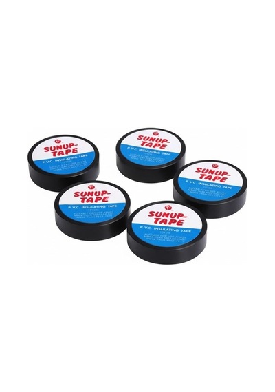 Sunup Sn-27918 Siyah 0.13x18mm İzole Pvc Elektrik Yalıtım Bant 5'li Paket