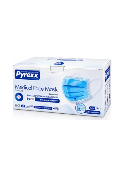 Medikal 50pcs Siyah Cerrahi Yüz Maskesi 5705