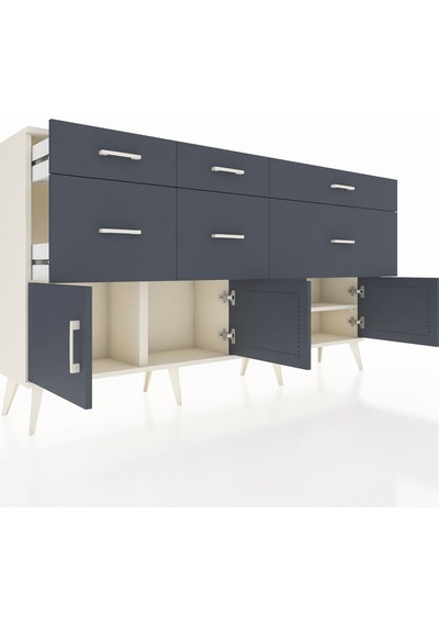 Arges Konsol Tek Raflı 6 Çekmeceli 4 Kapaklı 176x30x99 Aytaşı-antrasit Antrasıt - Aytası Arges Konsol Tek Raflı 6 Çekmeceli 4 Kapaklı 176x30x99 Aytaşı-antrasit Antrasıt - Aytası