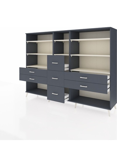 Hyperion Dolap 8 Raflı 7 Çekmeceli 220x44x163 Antrasit-aytaşı/an Antrasit-aytaşı/antrasit Hyperion Dolap 8 Raflı 7 Çekmeceli 220x44x163 Antrasit-aytaşı/an Antrasit-aytaşı/antrasit