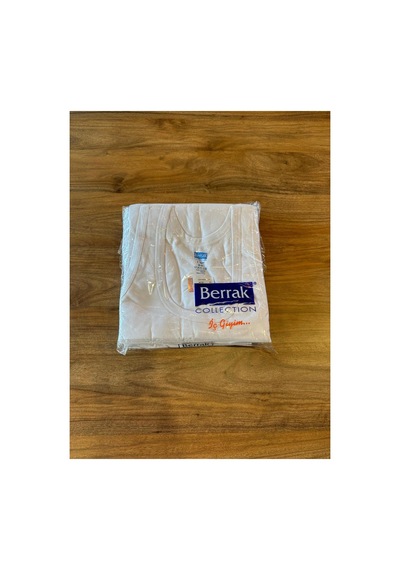 Berrak Tamamen Pamuk Erkek Atlet 6'lı Paket Beyaz