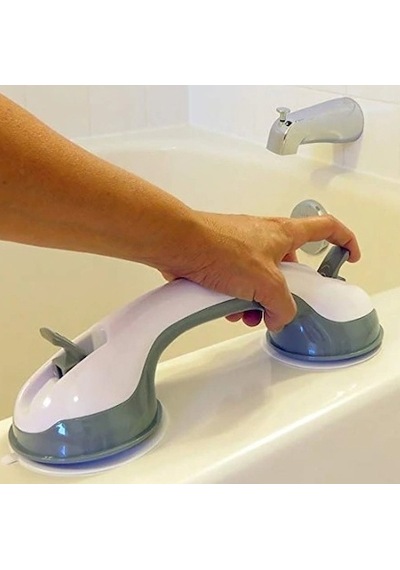 Banyo Tutacağı Vantuzlu Güvenlik  Mutfak Düşme Kayma Önleyici Beyaz - Gri