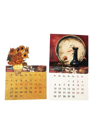 2027 Van Gogh Tabloları Takvimi Çok Renkli