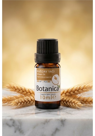 Botanica %100 Saf Buğday Yağı Soğuk Sıkım Cilt Besleyici Nemlendirici Doğal Bitkisel Bakım Damla 10 Ml 10 ML