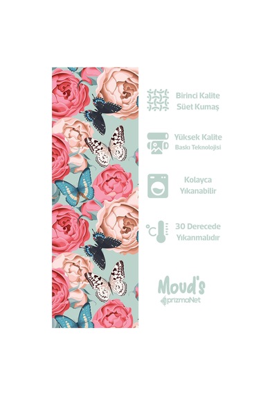 Classic Pattern 3 Desenli Baskılı Süet Runner Masa Örtüsü