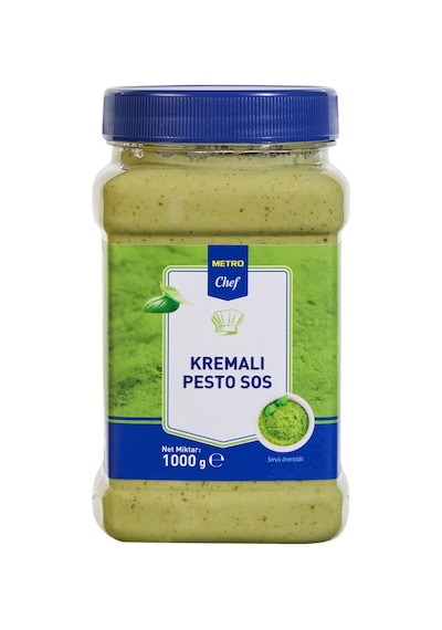 Metro Chef Kremalı Pesto Sos 1000 G - Profesyonel Makarna Sosu 3'li Ekonomik Paket - 3 Adet Tarı