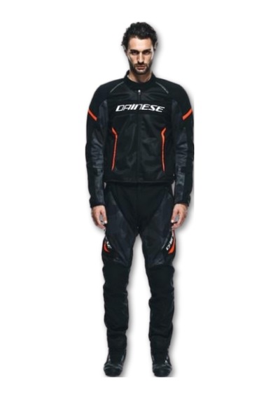Dainese Air Frame 3 Black Red Fluo Tekstil Motosiklet Mont 58