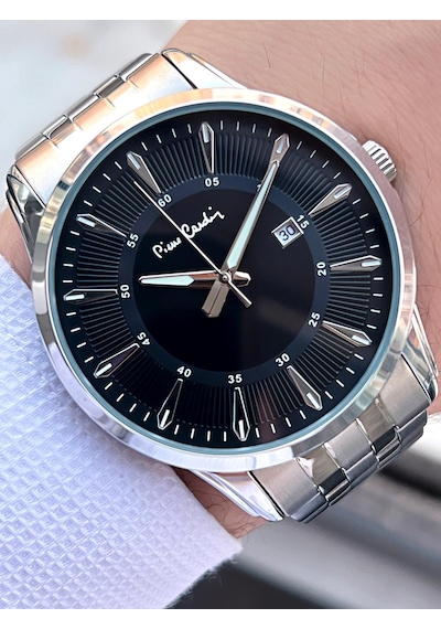 Pierre Cardin Çelik Kordon Takvimli Özel Kadran 3 Atm Suya Dayanıklı Erkek Kol Saati Epc.800211.f101