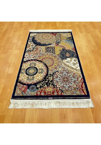 Mozaik Desenli 200 X 300 Cm İpek Halı Çok Renkli