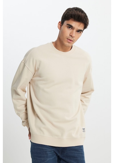 Lee Loose Fit Rahat Kesim Bisiklet Yaka %100 Pamuk Bej Sweatshirt L241744614 Bej