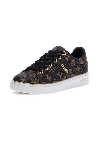 Kadın Britz Monogram Desenli Metalik Detaylı Sneaker - Siyah 4221490