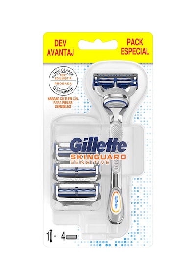Gillette Skinguard Tıraş Makinesi + 4'lü Yedek Tıraş Bıçağı
