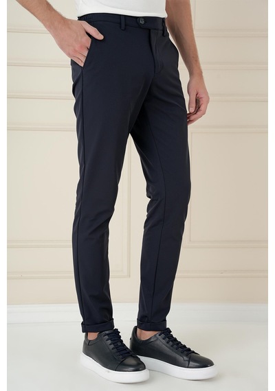 Efor Comfort Fit Beli Lastikli Esnek Casual Lacivert Pantolon P 1173 Lacivert