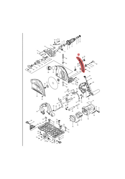 Makita SP6000J Ayar Kolu Ürün Kodu 419625-3