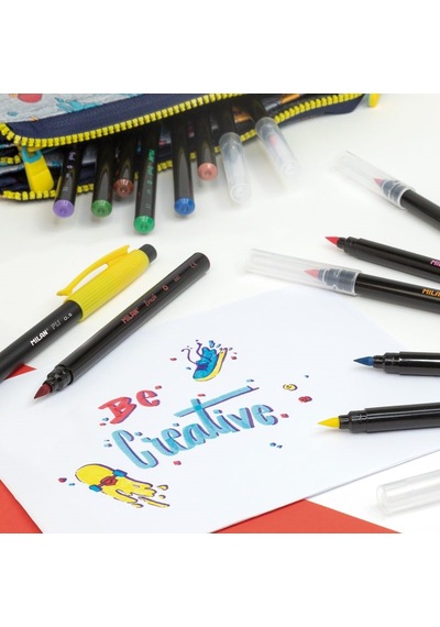 Mılan 0612610 Brush Fırça Uçlu Keçeli Kalem 10Lu