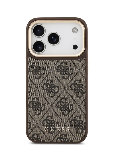 Apple Uyumlu iPhone 17 Pro Kılıf Guess Lisanslı M-safeli Askılı Ve 4g Logo Kartlıklı Kapak Kahverengi Kahverengi