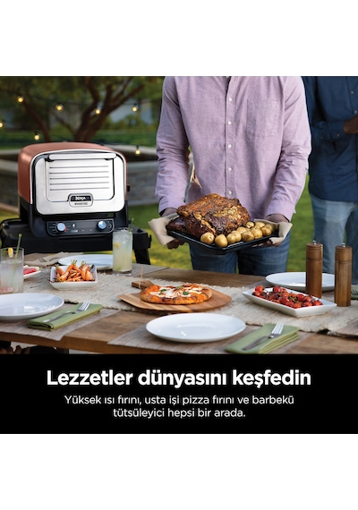 Ninja Woodfire 13 L Elektrikli Outdoor Fırın, Artisan Pizza Maker Ve BBQ Smoker