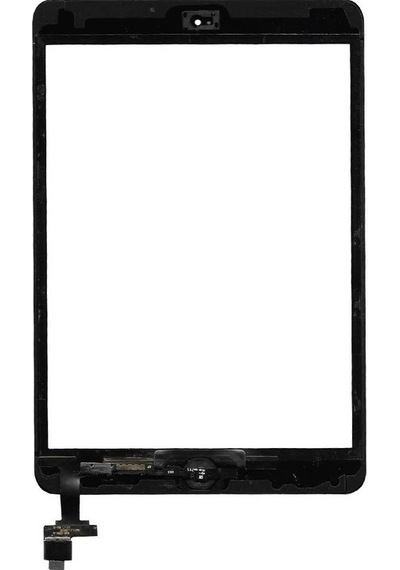 Apple  Uyumlu iPad Mini 2 A1432 Butonlu Dokunmatik Siyah
