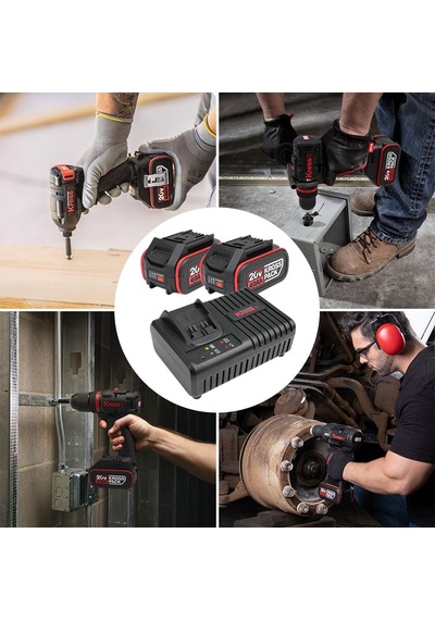 Kress Kad21 20volt 4.0ah Li-ıon Krosspack 2 Adet Akü Ve Akü Şarj