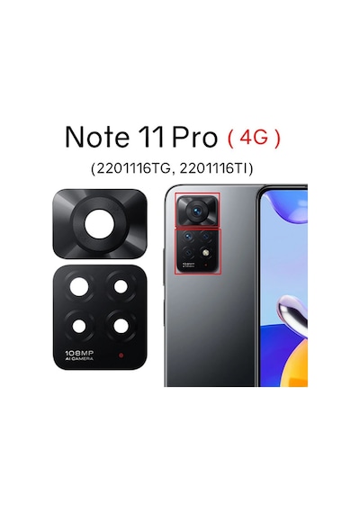 Redmi Note 11 Pro Arka Kamera Camı Lens