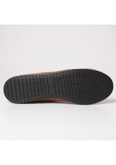 Dosa Shoes Kadın Babet Taba Zincir Tokalı Hafif Rahat Taban Şık Günlük Ayakkabı Taba