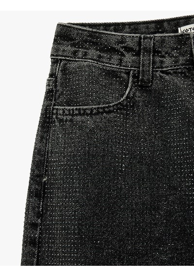 Koton Düğmeli Cepli Pamuklu Normal Bel Düz Paça Taşlı Jean Pantolon - Straight Fit Jean Siyah 7wal40037md Koton Düğmeli Cepli Pamuklu Normal Bel Düz Paça Taşlı Jean Pantolon - Straight Fit Jean Siyah 7wal40037md